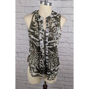 Inc International Concepts Womens Camo Blouse Tank Size XL Sleeveless 2 Piece